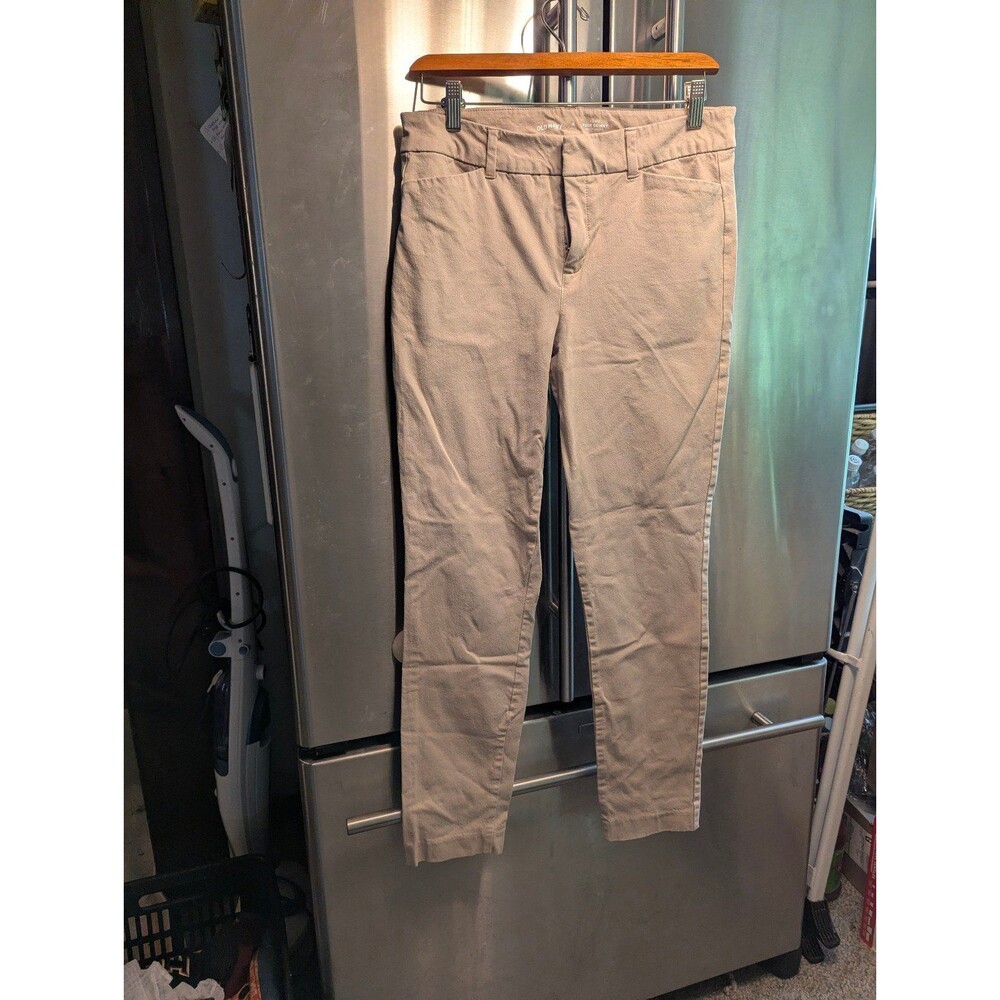 Excellent Old Navy Tall mid rise pixie skinny stretch khaki pants sz 8tall
